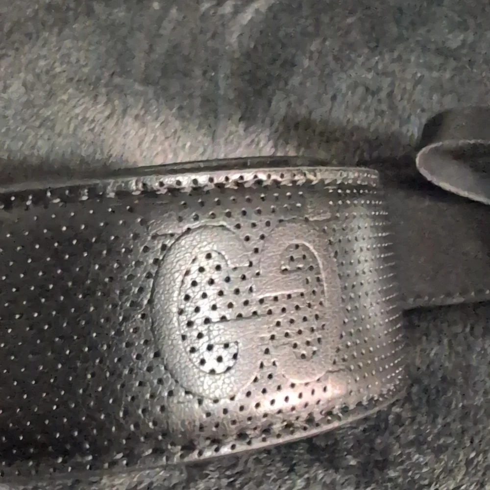 Gucci Men's Black Leather Double G Belt Size 40 - Picture 2 of 3